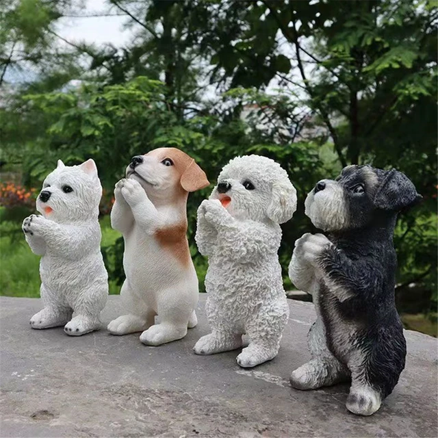 Toys Decor Home Tzu Shih Figurine Toys Resin Outdoor Garden Ornament  Decoration Ornaments Puppy Sculptures Simulation - AliExpress