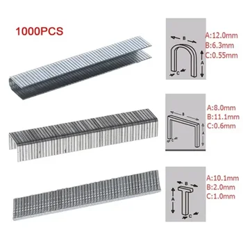 1000pcs/Box U/ T/ Door Nail Manual Nail Gun Shaped For Wood Furniture Household Use Staples