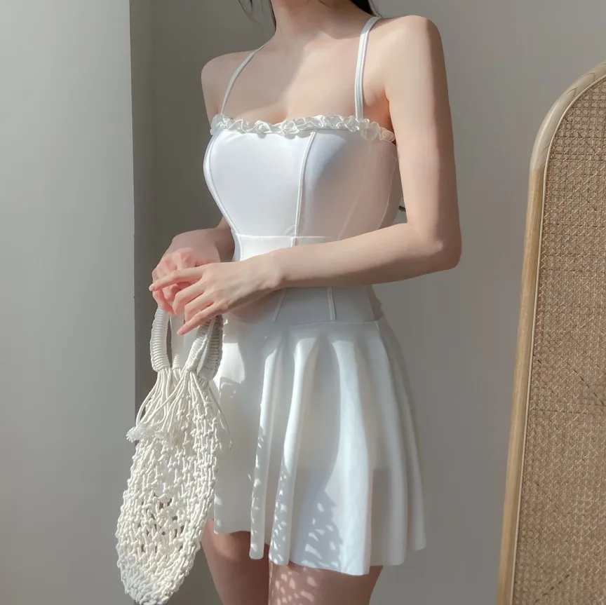 

Korean Style One Piece Swimwear Women Swimdress Push Up Swimsuit High Quality Bathing Suit sexy Monokini Beachwear 2023 New