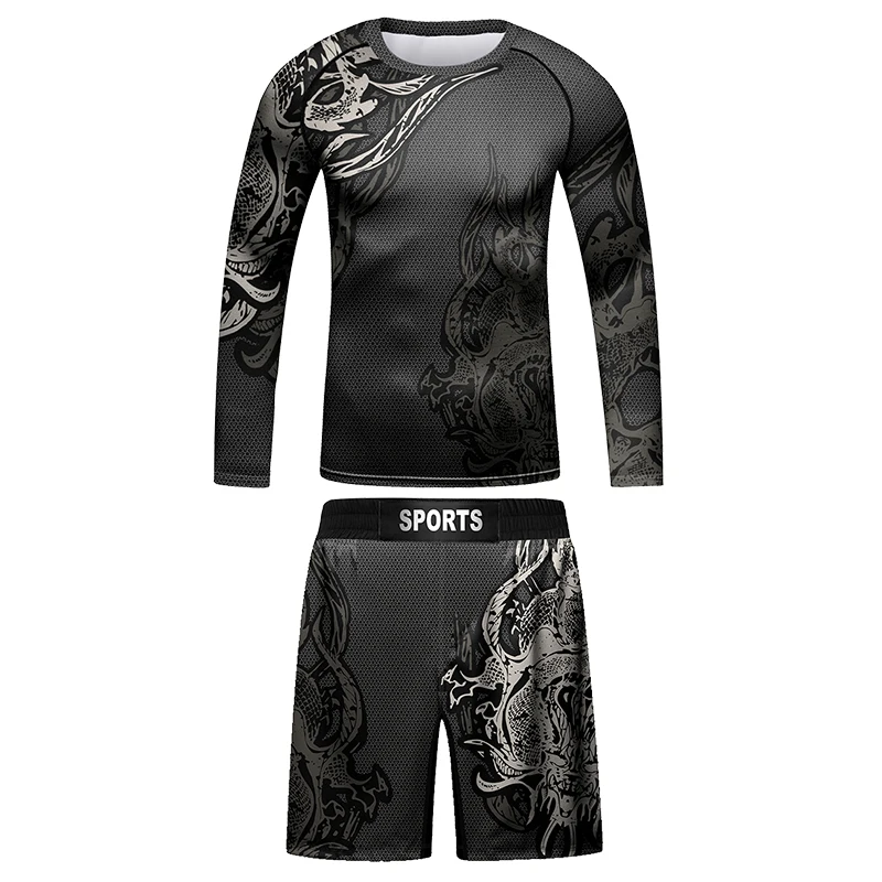 Children’S Bodybuilding Rashgaurd Outfits CodyLundin MMA Brazilian Grappling No Gi Jiu Jitsu Tees+Shorts Muay Thai Rashguard Set 3