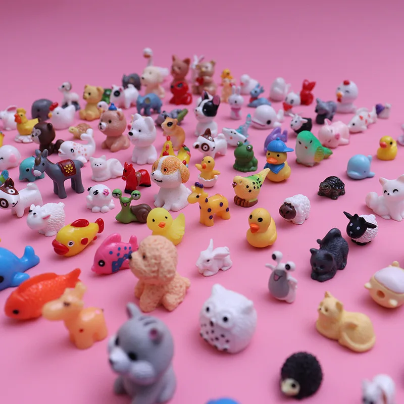 Lot De 12 Figurines Animaux Miniatures - Sacs Aveugles Surprise - Cadeaux Enfants - Décoration Maison De Poupée