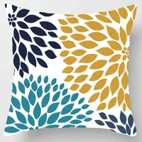High-end fabric 45* 45cm pillow case home decoration cushion cover Geometric style home living room sofa pillow case Polyester p 2