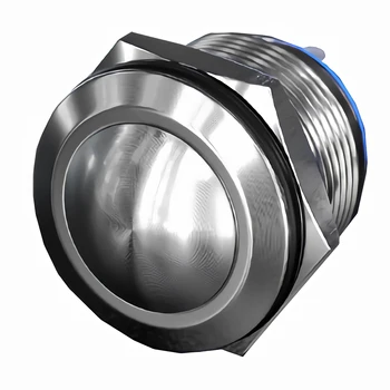 Infinitech 19mm 핀 터미널 볼 탑 방수 순간 250VAC 5A 1NO 금속 푸시 버튼 GQ19B-10/J/S