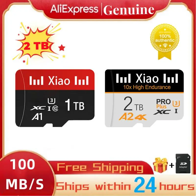 

For Xiaomi Memory Cards 2TB 1TB Micro TF/SD Card 256GB Mini SD Card Class 10 128GB SD Memory Card 512GB For Phones Drones PS4