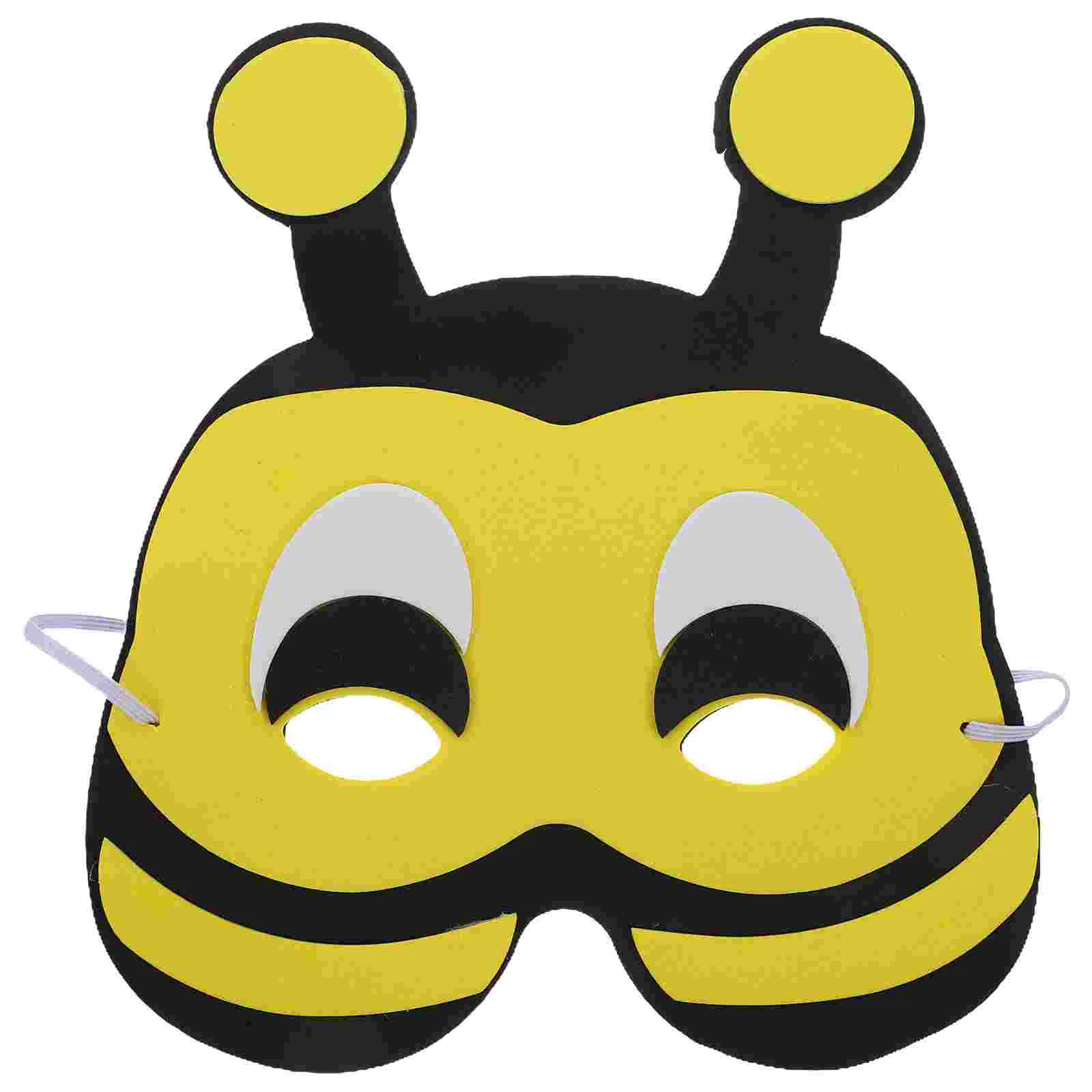 

Cartoon Animal Masks Half-face Eye Masks Cosplay Costume Supplies Party Favors for Kids Boys Girls (Bee)