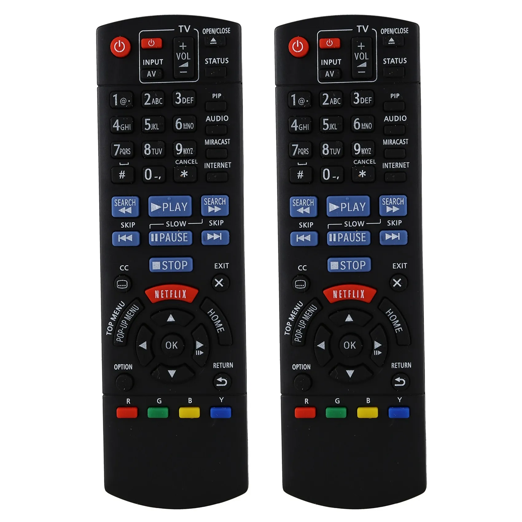 

2X for Panasonic Player DMP-BD75 DMP-BD755 BLU-RAY DVD Player Remote PBD-957 Control