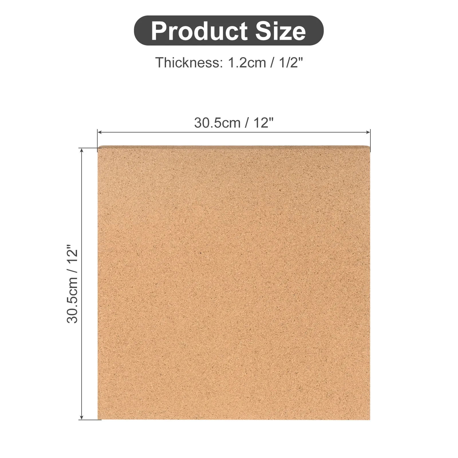 12Pcs Self Adhesive Square Cork Board Bulletin Board DIY Decorative Postcard Corkboard Message Pin Boards for Home&Office
