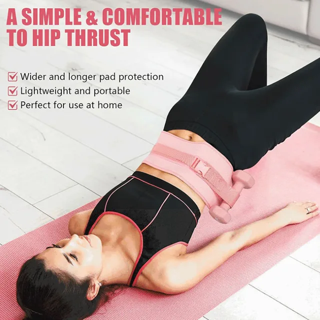 Home Gym Fitness Equipment Hip Bridge Weight Belt Fitness Waist Training Belt Dumbbell Hip Push Belt Waist Support Adjustable 6