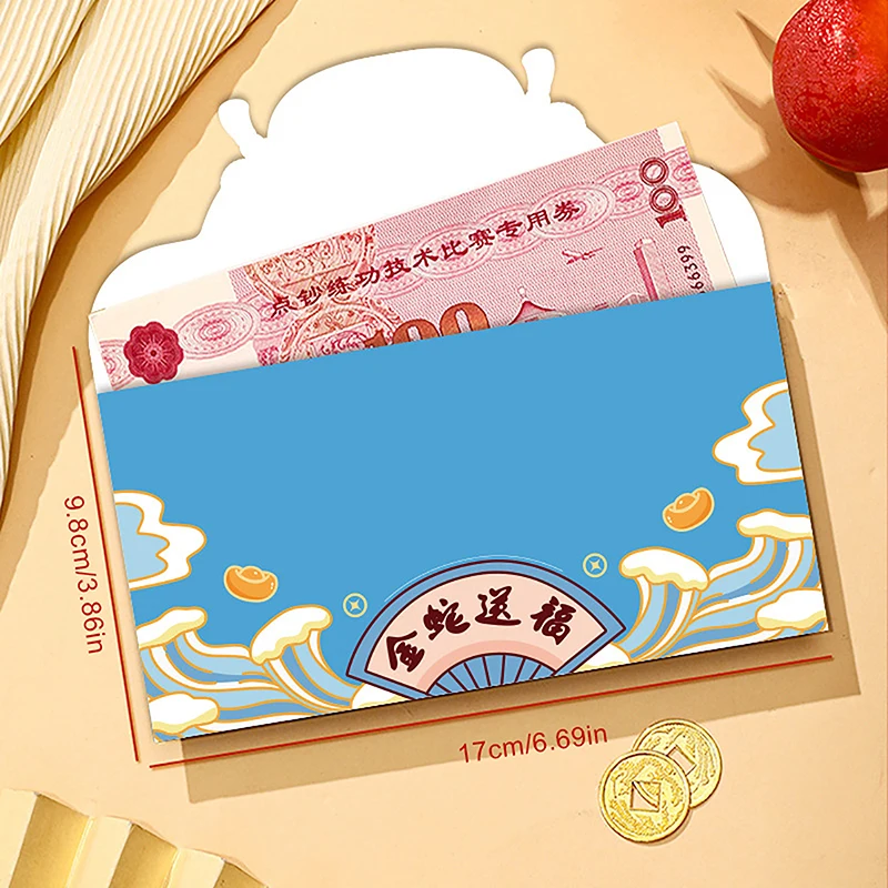 4/6Pcs Creative Spring Festival Red Envelope Cartoon Chinese Snake Year Lucky Money Bag Cute Fashion Red Packets New Year Gifts