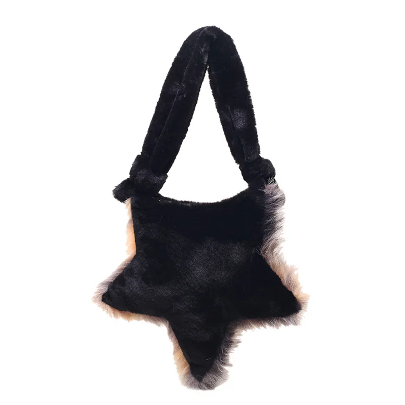 Star Plush Shoulder Pointed Five Bag Popular Crossbody Women's Handbags For Women Casual High-Quality Messenger Versatile Luxury