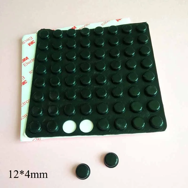32pcs 12mm*4mm Transparent/Black Self Adhesive Soft Anti Slip Bumpers Silicone Rubber Feet Pads Great Silica Gel Shock Absorber