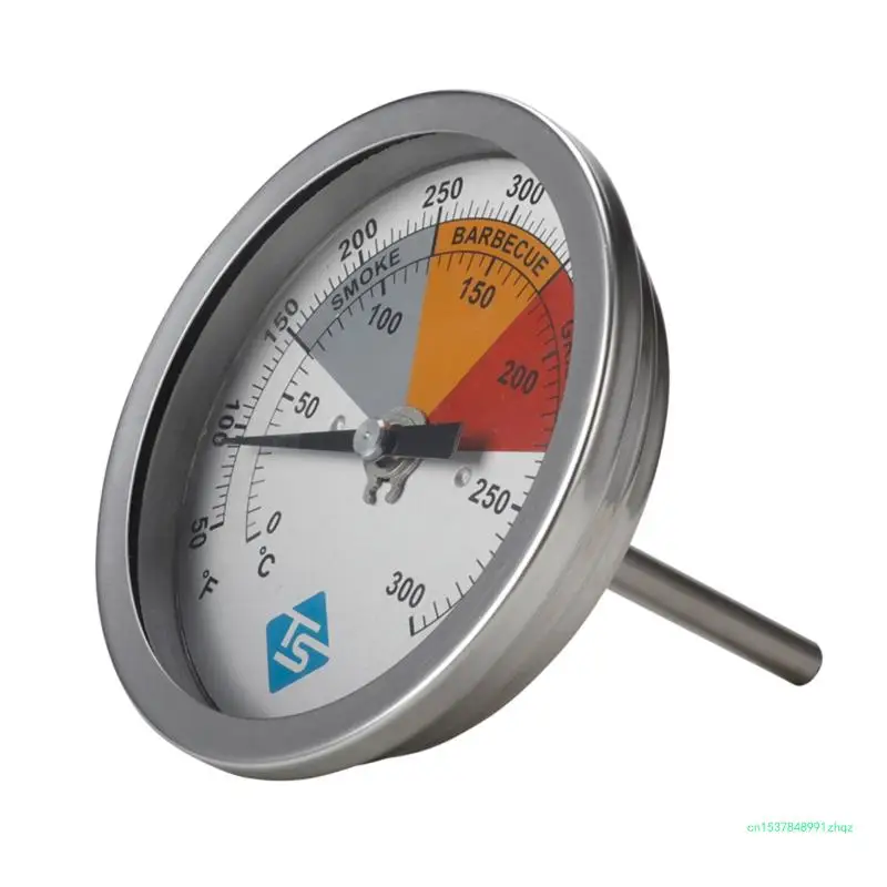 

0-300℃ / 50-550℉ BBQ Analog Thermometer for Charcoal Grill Pit Barbeque Smoker Analog Bimetal Hood Lid Temperature Gauge