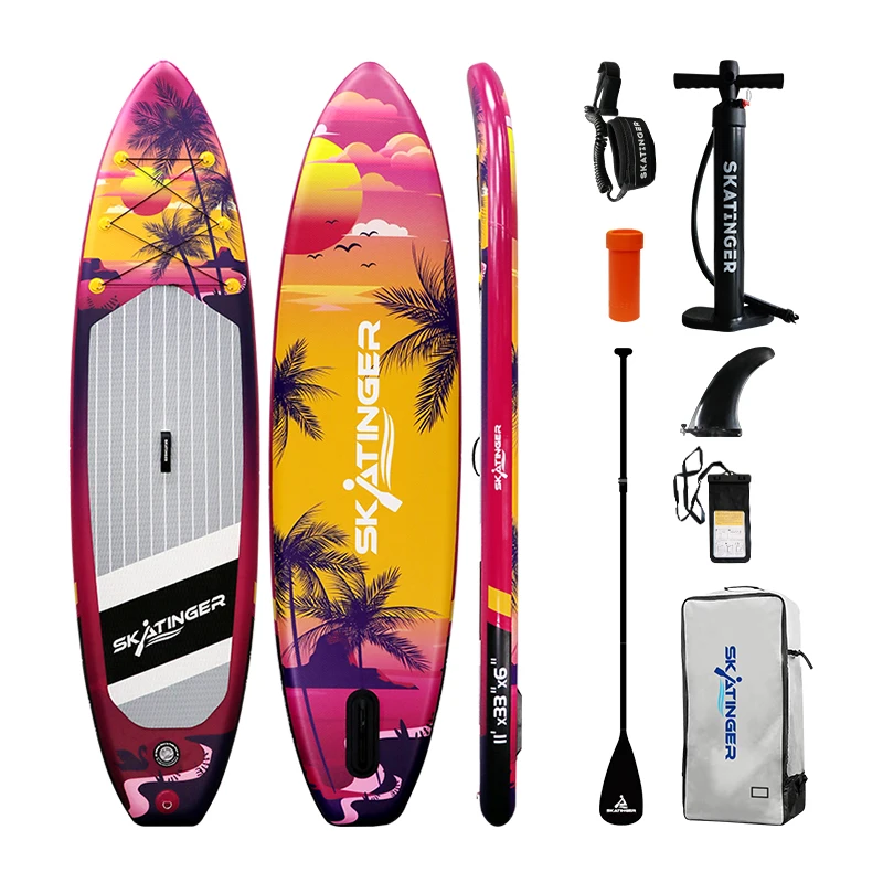 

skatinger Customized Hot Sale Surf Board Inflatable Brands Air Surfboard Supboard Sup Paddle Board Sup for Adult