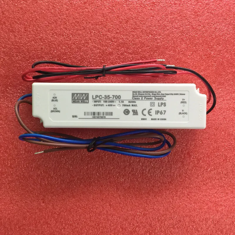 MEAN WELL 35W Single Output Switching Power Supply LPC-35-700 | 700mA LPC-35-1050 | 1050mA LPC-35-1400 | 1400mA