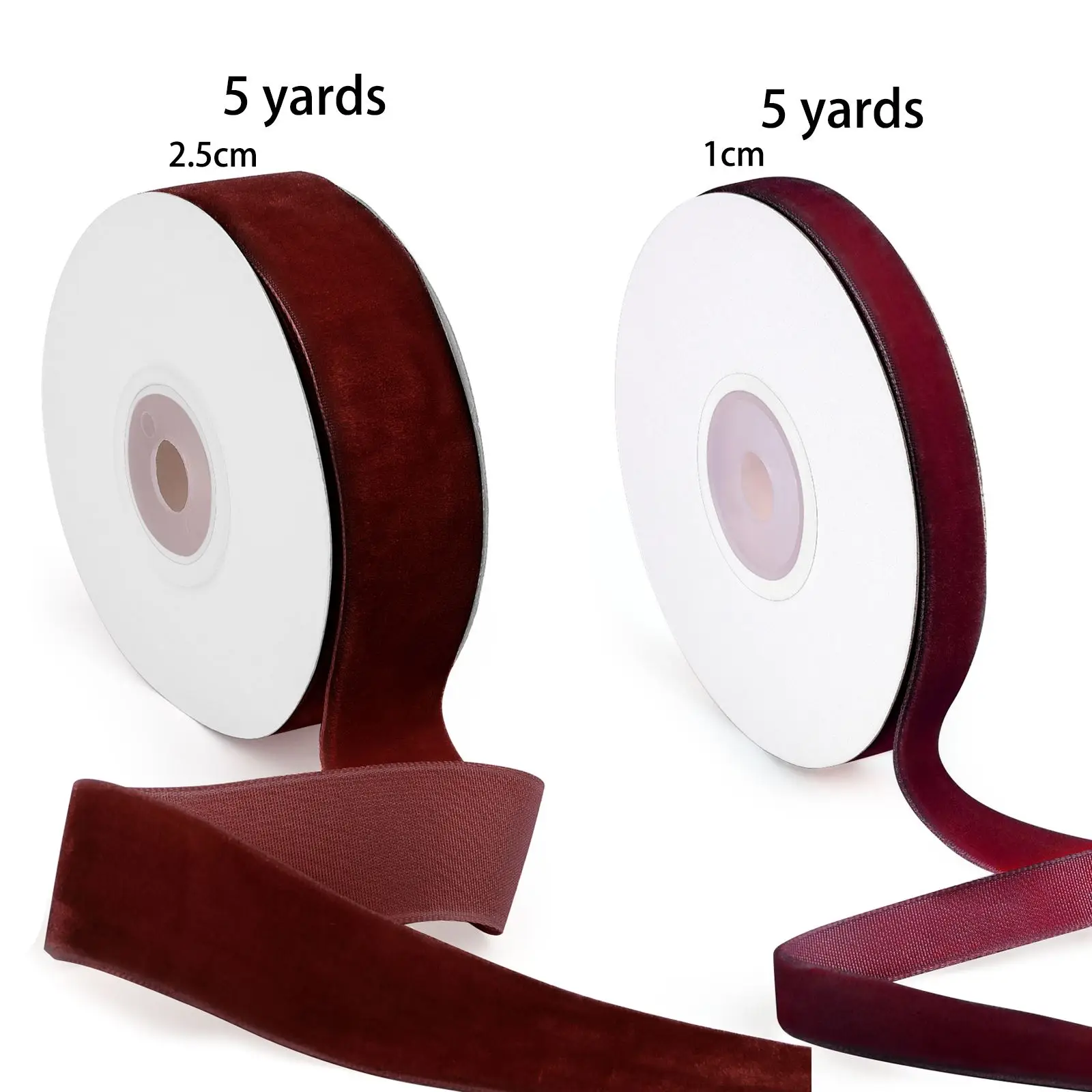 Velvet Ribbon 5Yards/Lot 10mm 25mm For Wedding Party Decoration Handmade Ribbon Gifts Wrapping Hair Bowknot DIY Christmas lace ribbon cotton ribbon