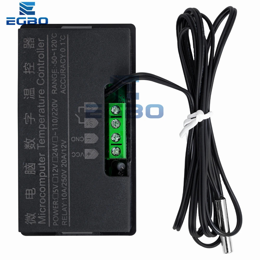 Aideepen W3230 Temperaturregler, 2 Stuck DC 12V 20A Digital