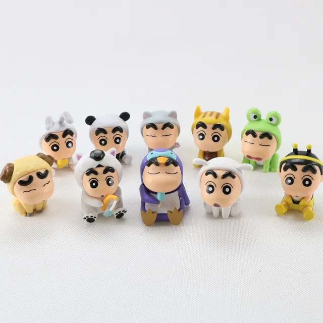 Gacha Machine Super Cute Anime Crayon Shin-Chan Figure Polar Bear Penguin Goat Cos Xiaoxin Car Cake Cute Decorative Ornaments