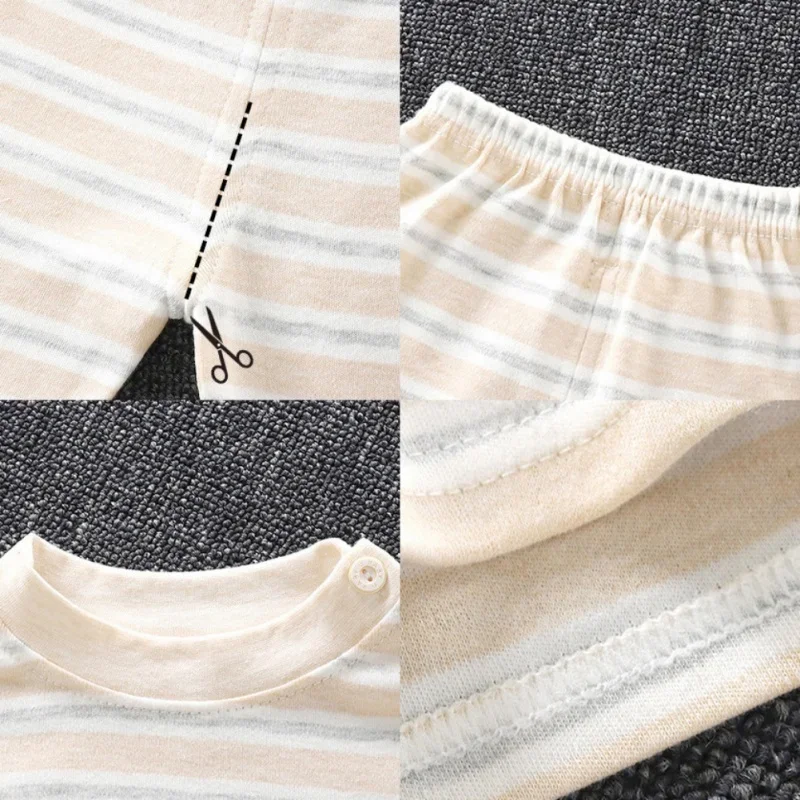 Spring Autumn Children Pajamas Set Long Sleeve Children Sleepwear Pajamas Kids Clothing Kids Stripe Girl Boys Underwear Clothing