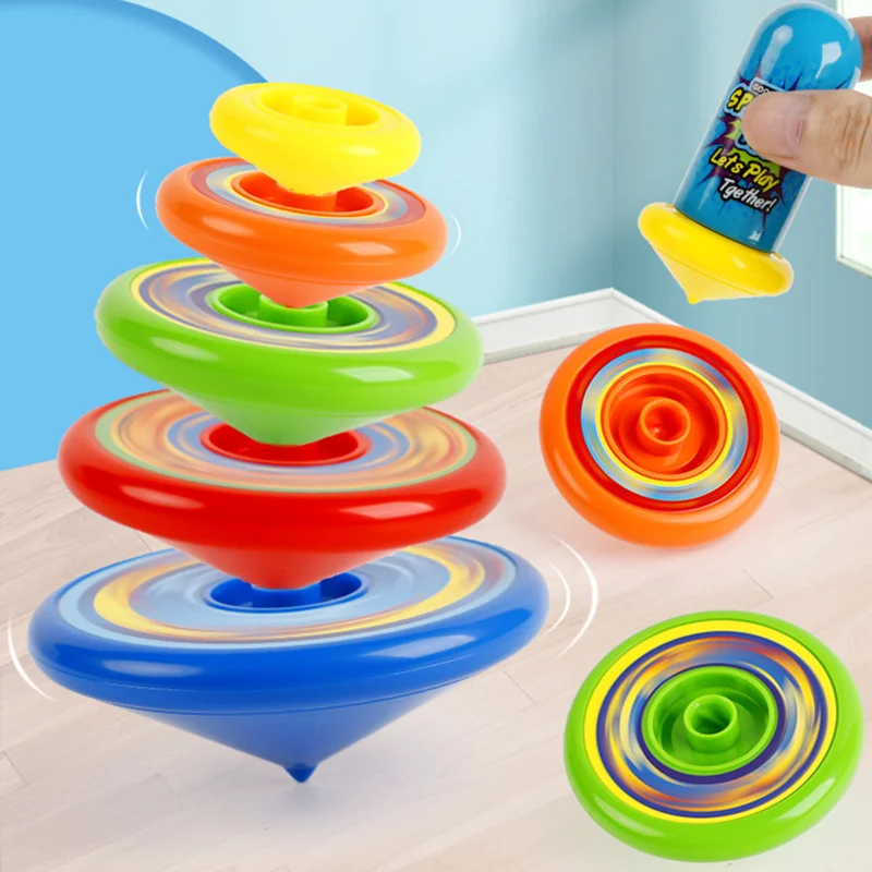 Spinning Top Toy Spinning Top Children's Hand Turning Luminous Stacking Superimposing Top Color Toy Random Color Children's Birthday Gift
