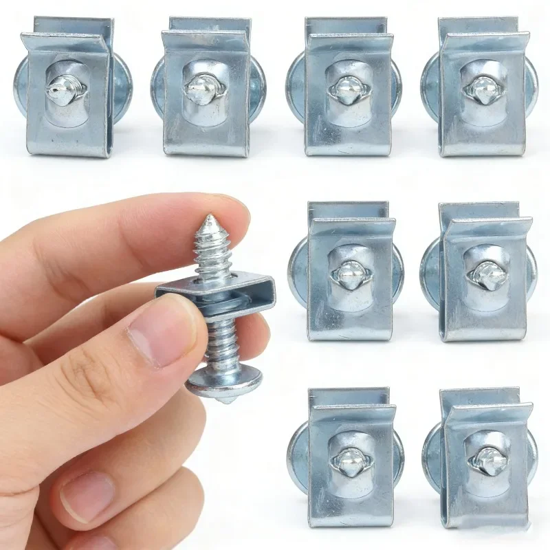 M5 U-Type Anti-Rust Metal Fasteners with Screws for Auto Fender and Bumper Protection