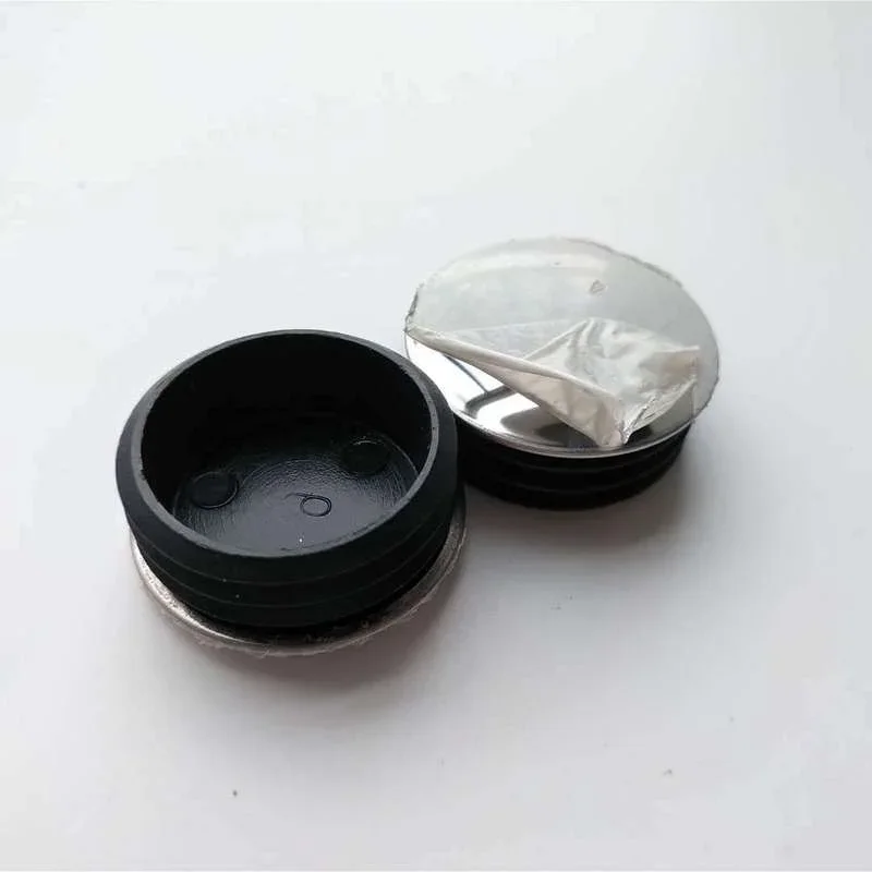 Plastic tube end cap 25mm Steel Pipe Blanking Insert Plug Non-slip furniture Leg dust cover protector leveling feet system 4pcs