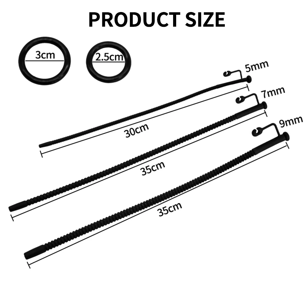 Silicone Long Hollow Catheter Sound Urethral Dilator Prostate Stimulate Threaded Urethra Chastity Sounding Rods Sex Toys for Men silicone urethral dilator urethral dilator