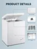 KRIB BLING 5.0 Cu.Ft Compact Chest Freezer with Removable Basket, Krib Bling Top Door Open Freestanding Deep Freezer with 7 Gear 2