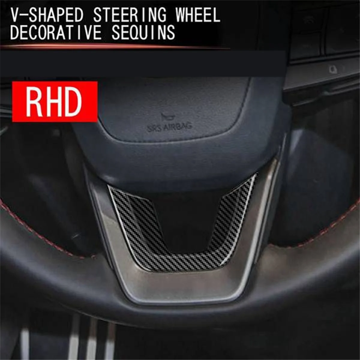 Carbon Fiber ABS Steering Wheel Cover Trim Interior Mouldings Strip Decoration For NX260 NX350H + RHD
