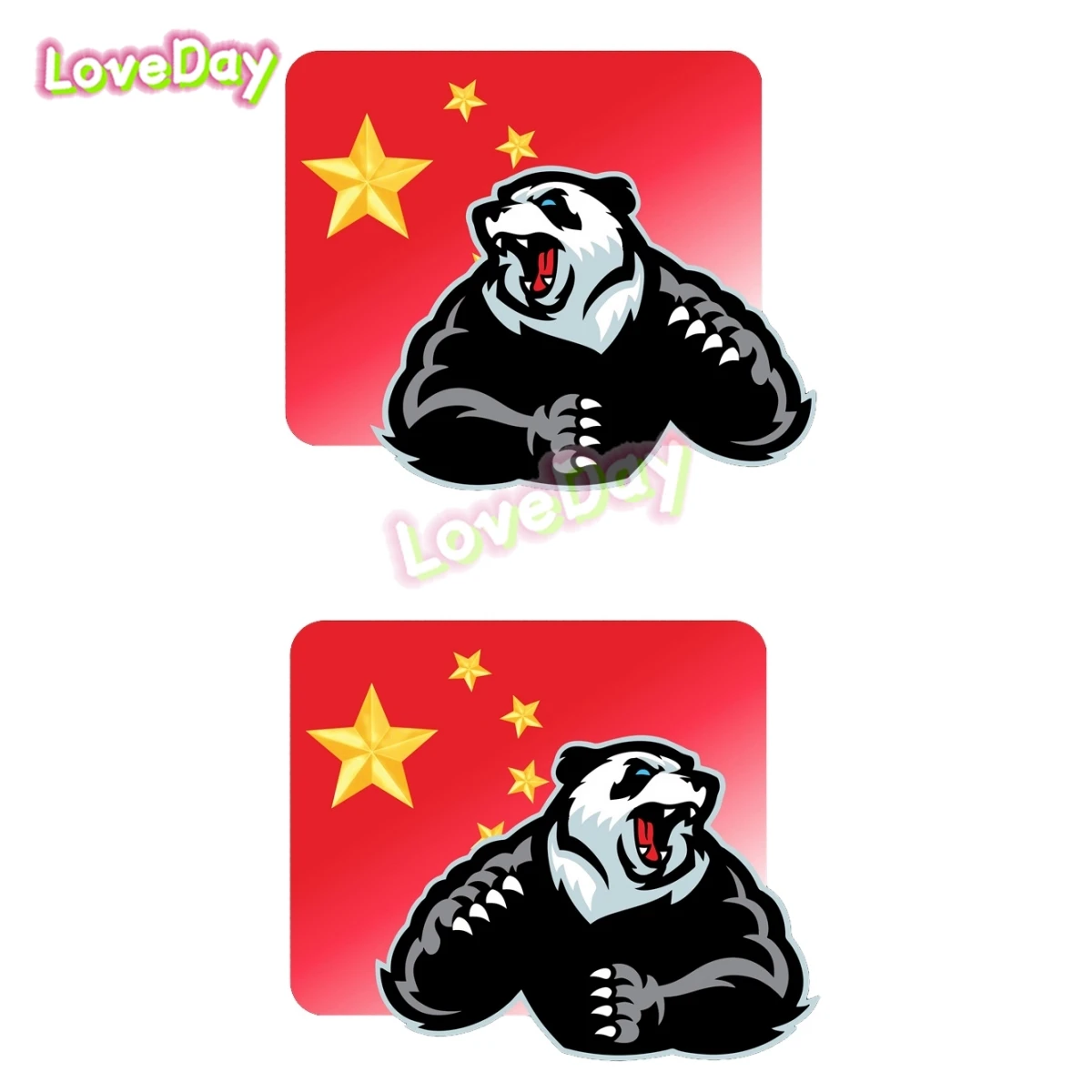 

Flag Sticker The Mighty Panda Powerful China Car Sticker Vinyl Waterproof Chinese Flag Sticker Auto Motorcycle Decorative Decals