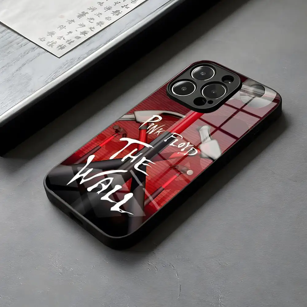 Pink Floyd Inspired Glass Phone Case - Eye-Catching Rock Band Design