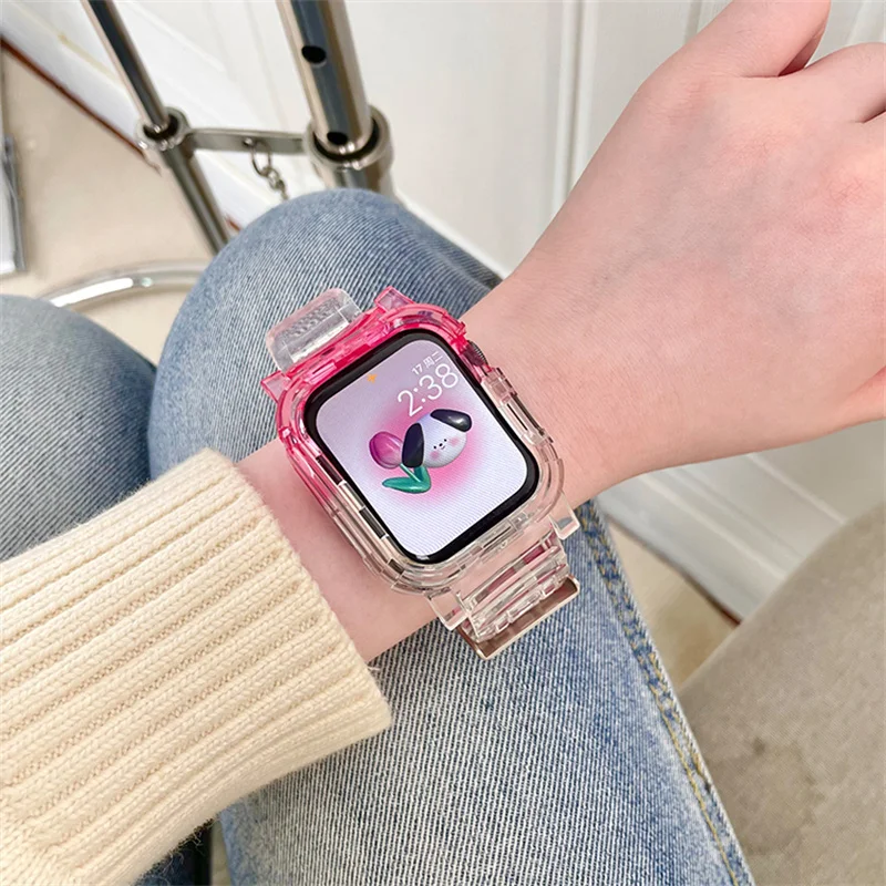 Stainless Steel Olixar Clear Case For Apple Watch Series Glitter