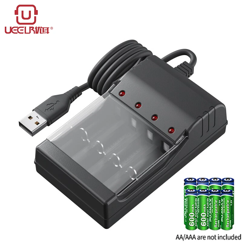 Универсальное зарядное устройство UEELR с USB 4-слойная зарядная станция защита от