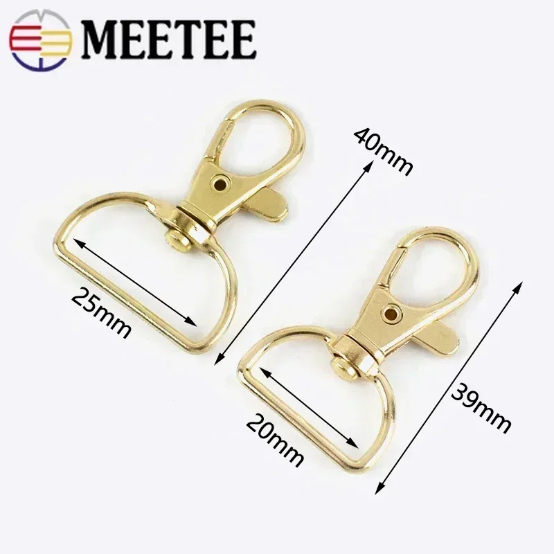 10/30/50Pcs 20mm/25mm 금속 랍스터 Clasps 가방 스트랩 회전 트리거 버클 DIY 클립 스냅 후크 웨빙 걸이 키 체인 후크