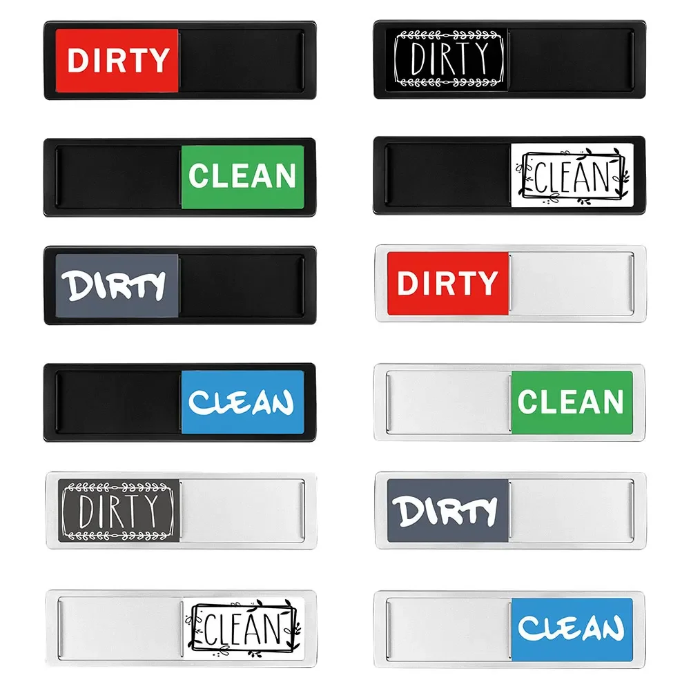 Clean Dirty Dishwasher Magnet Indicator Sign Large Text Magnetic Indicator Sign Slide Super Strong Magnet Sign Kitchen Supplies