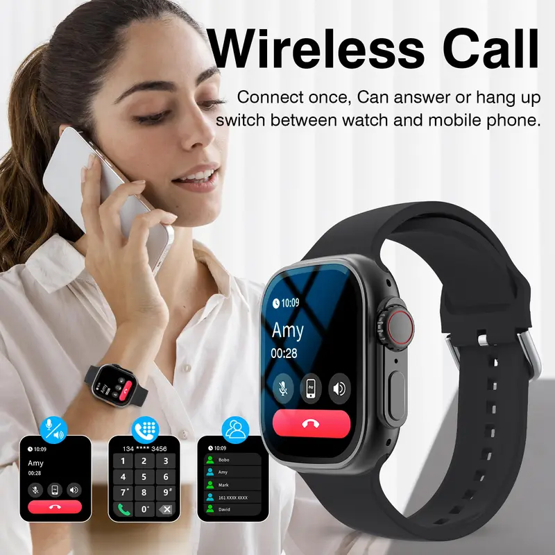 2026 New HD Full-Touch Smart Watch, Unisex - Wireless Calling/Multiple Sports Modes/Fitness Tracker, for Android and IPhone,Perfect Gift for Family and Friends - Image 2