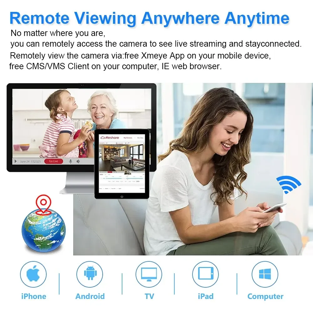 10CH 8MP POE NVR Videoregistratore Audio Telecamera IP H.265 Sistema CCTV Smart Network Face Detect P2P Videocamera di sorveglianza RTSP - immagine 5