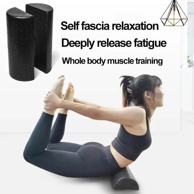 New Half Round Epp Foam Roller Foam Roll Yoga Pilates Fitness Gym Fitness Exercise Yoga Blocks with Massage Floating Point 2