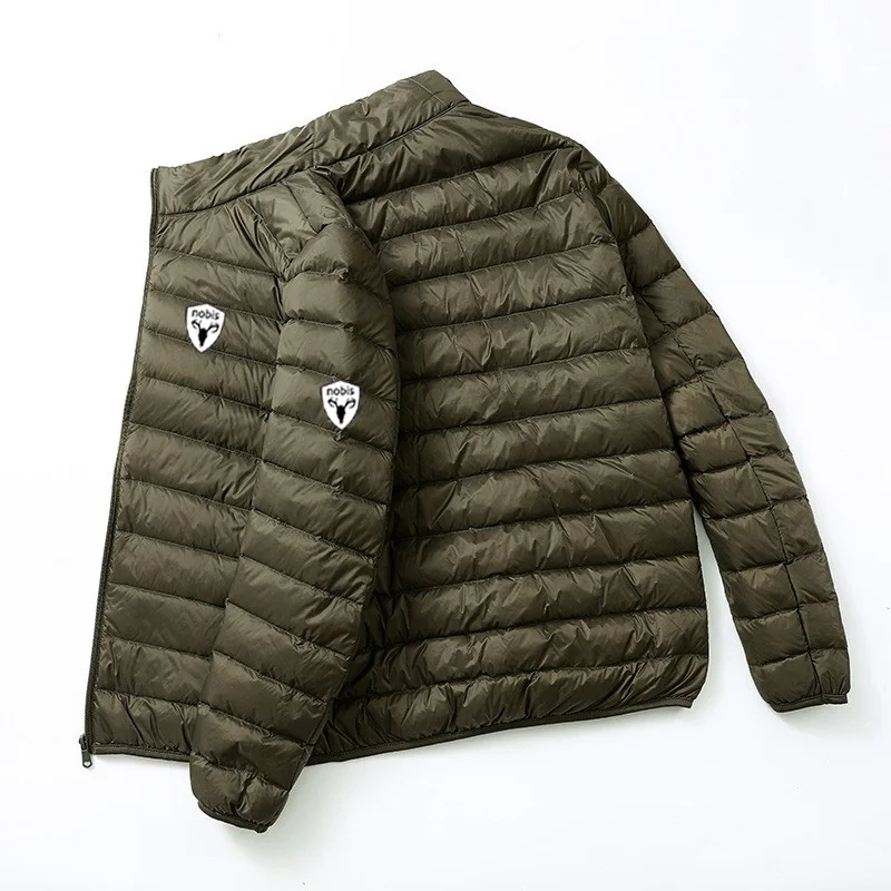 Nobis 2025 New Brand Autumn Winter Light Down Jacket Men's Fashion Hooded Ultra-thin Lightweight Youth Slim Coat Down Jackets 4