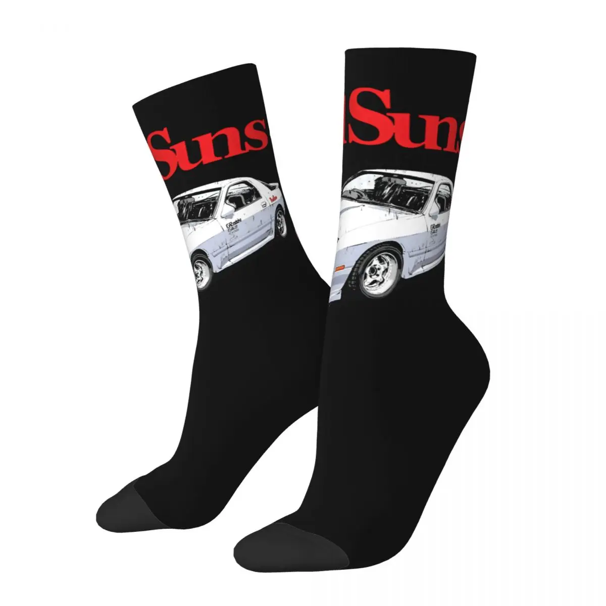 

Сумасшедшие Компрессионные носки Akagi Redsuns Ryosuke для мужчин Harajuku Initial D качественные Повседневные Носки с рисунком
