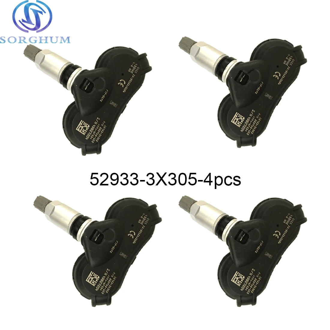 4pcs 529333x305 Tpms Tire Pressure Monitoring Sensor 433mhz For