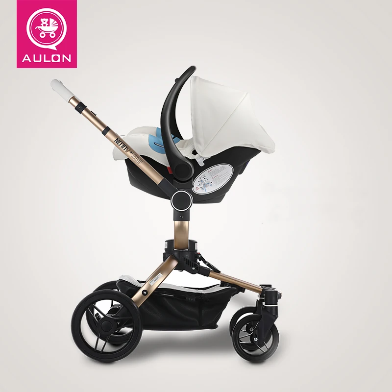 Aulon Baby Stroller Fast 360&deg; Rotation Wagon Pram 3IN1 Baby Carriage Poldable Bassinet Stroller Combo Car Seat