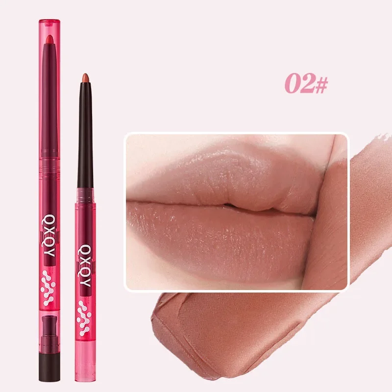 2 Colors Lip Liner Waterproof Matte Lipstick Pencil Contour Lips Makeup Nude Peach Pink Lip Liner Pencil Brown Lipliner Cosmetic 4