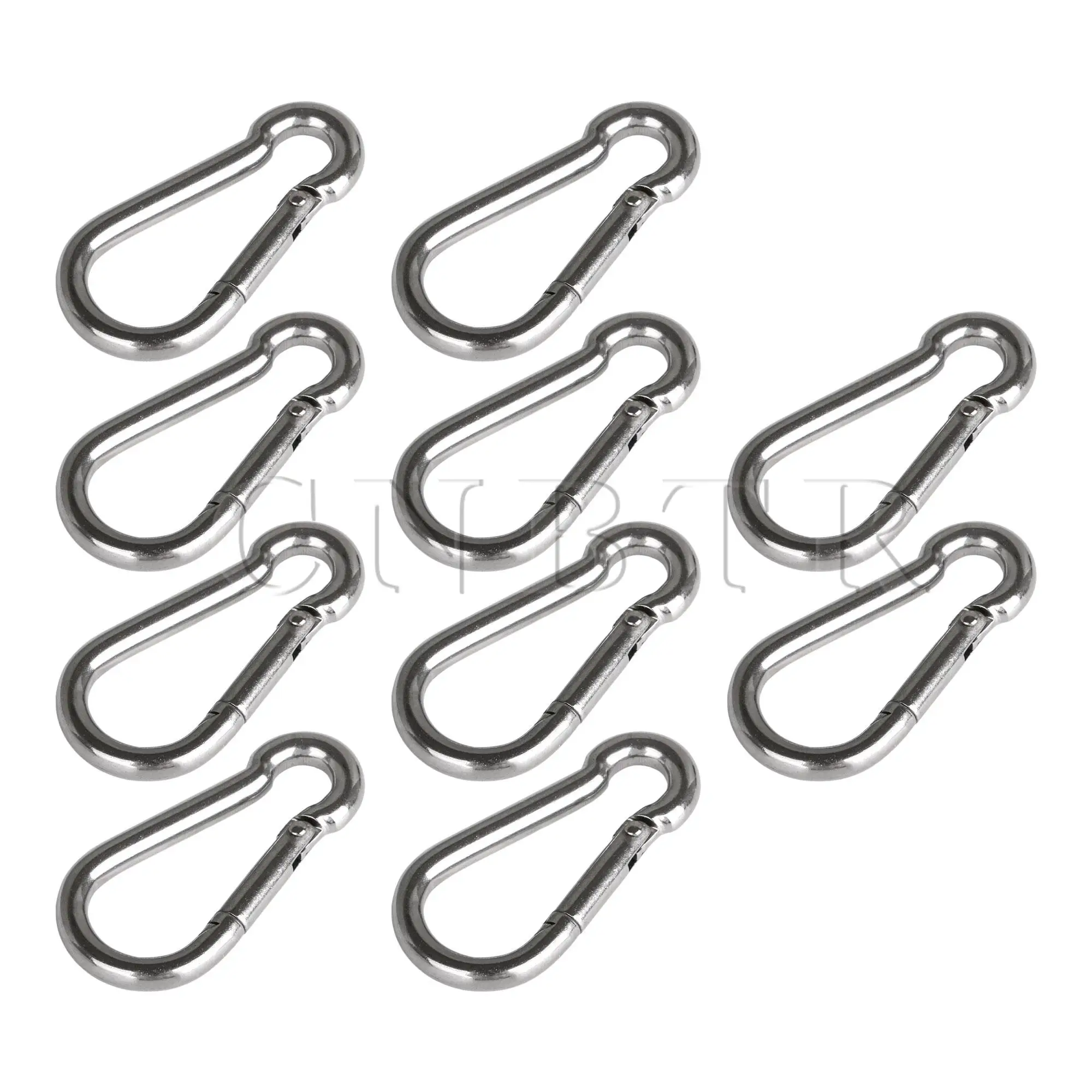 

CNBTR 10 x Spring Snap Hook 304 Stainless Steel M5 Heavy Duty Quick Link Clip