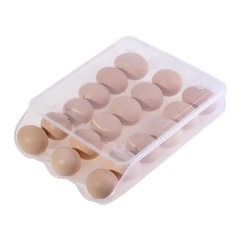 

Automatic Rolling Egg Box Stackable Storage Kitchen Refrigerator Egg Organizer Rack For Fridge Fresh Keeping Box Egg basket