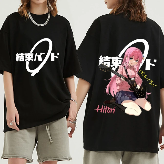 Anime BOCCHI THE ROCK! hitori bocchi T-shirt Summer women men Short Sleeve  Tees