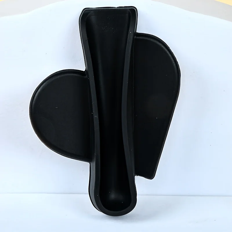 מחזיק טלפון סיליקון בצורת לב חדש, פה סיליקון רך אדום מבריק לשפתון אחסון כרטיסי אשראי - מחזיק נייד דביק