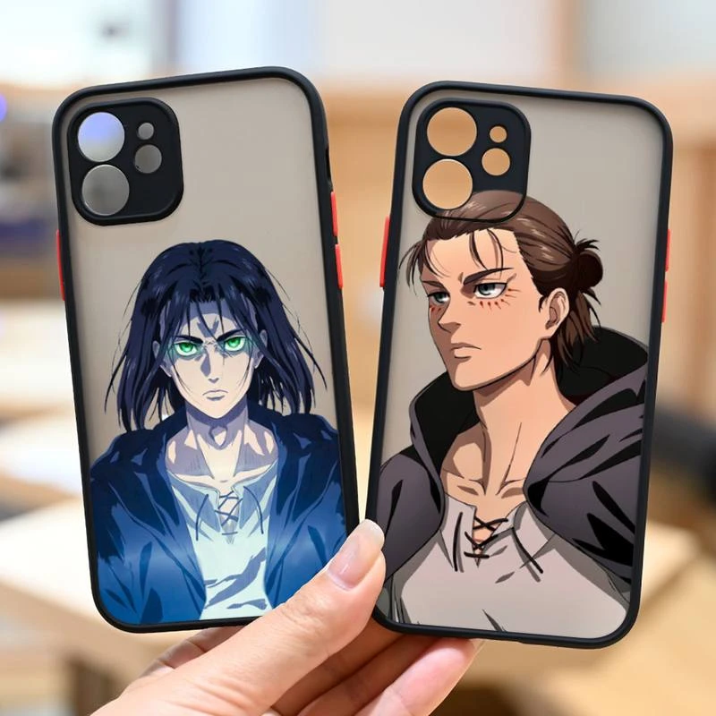 Eren Jaeger Attack On Titan Phone Case For iPhone13 12 Mini 11 Pro XS Max X XR 7 8 Plus Translucent Matte Cover iphone 11 Pro Max cover case