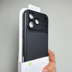 Premium Matte Leather Back Cover - Luxurious Protective Case for iPhone 12 Pro Max (TP JT- Black)