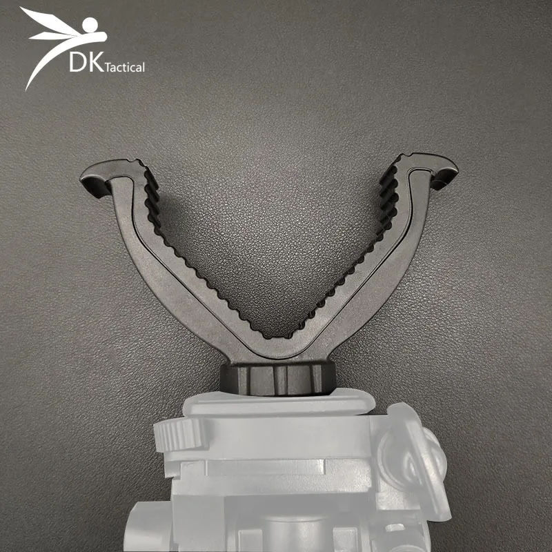 Tactical Outdoor V-shaped Yoke Top Stock Holder Single Legged Tripod 1/4 Threaded Universal Shooting and Hunting