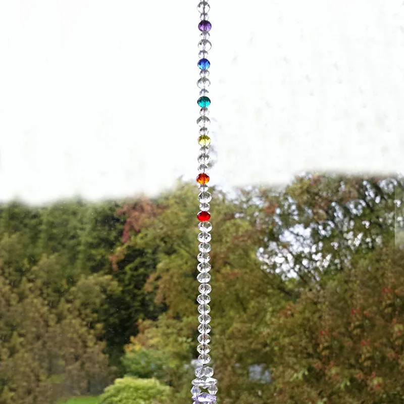 Clear Crystal Ball Prisms Suncatcher Fengshui Pendant Hanging Ornament Rainbow Maker for Home Garden Decoration